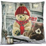 Haus und Deko Tischdecke Kissenbezug 40x40 cm Weihnachten Kissen Deko Samt (1-tlg)