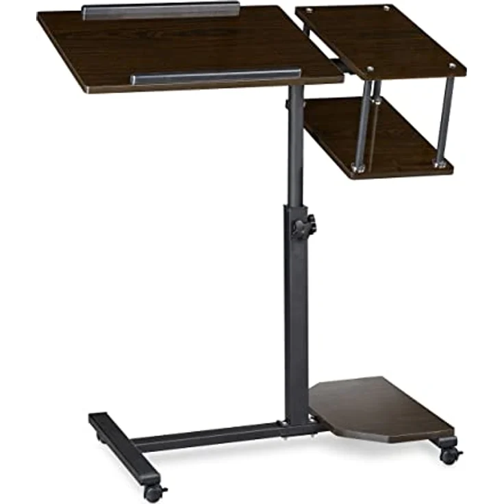 Laptoptisch höhenverstellbar XL, MDF/Stahl, Schwarz, 77x40 x (70-100) cm – Bild 5