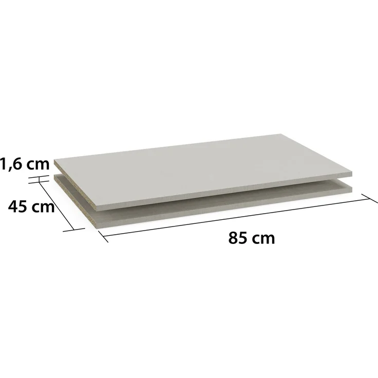 rauch Zubehör, Einlegeböden 2er-Set, für Schwebetürenschränke von rauch mit einer Elementbreite von 87,5 cm und einer Schranktiefe von 59 cm – Bild 2