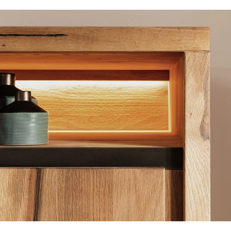 Garderobenschrank Wild-/Zerreiche 62x67x195 natur geölt MONTREUX LUX #135 – Bild 5