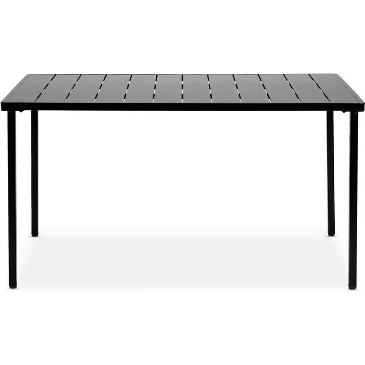 IDIMEX Gartentisch AZALEA, Outdoor Tisch 140x80cm wetterfest aus Metall Terrassentisch schwarz – Bild 5