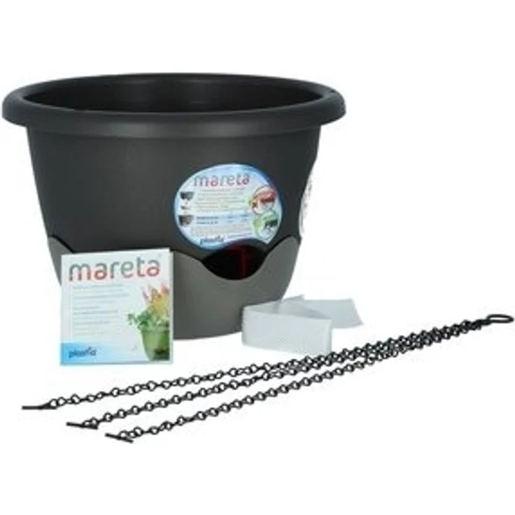 PLASTIA Blumentopf Mareta 30 Grau Anthrazit, 1808543070 – Bild 5