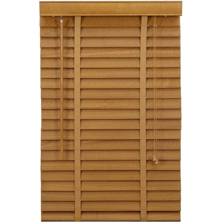 Sekey Jalousie Holzjalousie 50 mm Lamellen Fensterjalousie Blickschutz Jalousie, Klemmträger mit Feststellschraube – Bild 4