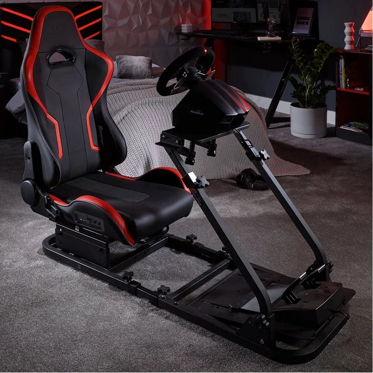 X Rocker Gaming-Stuhl, XR Racing Drift 2.1, Racing & Gaming Rennsitz, mit 2.1 Soundsystem, Kunstleder Schwarz/Rot – Bild 4