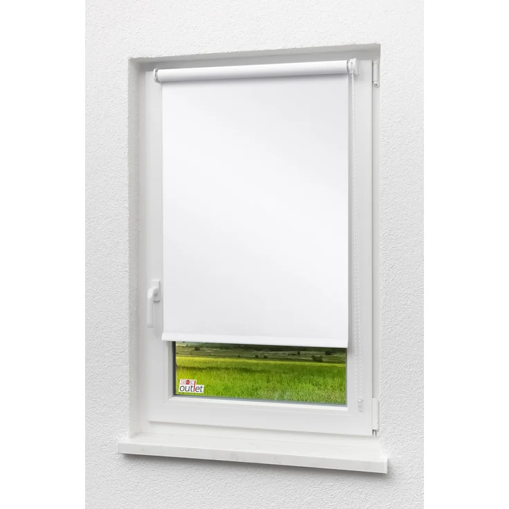 Lysel Outlet - Verdunkelungsrollo Shiny Reinweiß, (B x H) 102.50cm x 175cm in weiß/reinweiß – Bild 7