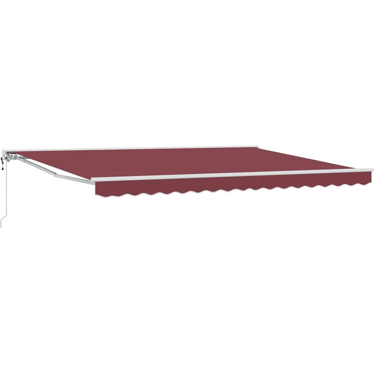 vidaXL Elektrische ausziehbare Markise Bordeauxrot 4 × 3,5 m 3421014 – Bild 2