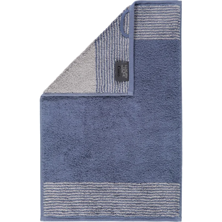 CAWÖ Gästetuch, 3er Pack - Luxury Home, C Two-Tone, Walkfrottier Blau 30x50cm – Bild 2