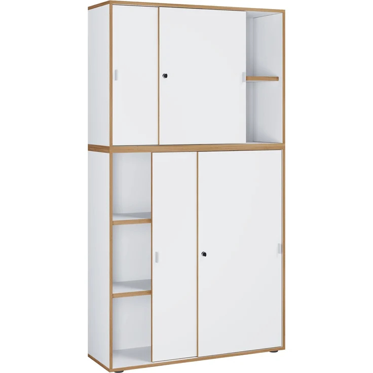 VCM Büroschrank Salia 920979 Weiß H. 183 x B. 100 x T. 37 cm – Bild 2