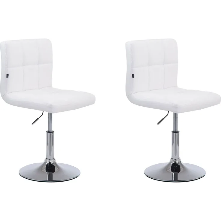 2er Set Lounger Palma V2 Kunstleder, Drehbar, weiß
