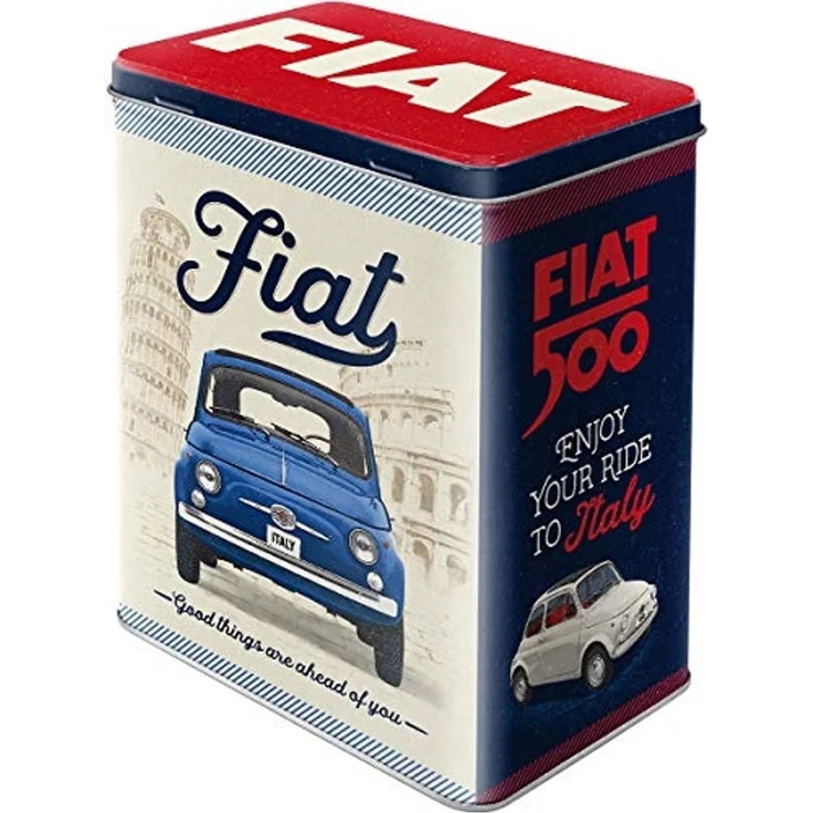 Nostalgic-Art Vorratsdose Kaffeedose Blechdose Müslidose - Fiat 500 – Bild 1