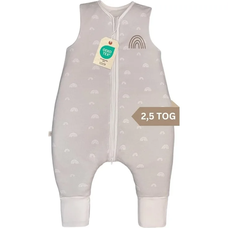 DIKOS Babyschlafsack Babyschlafsack mit Füßen 2,5 TOG REGENBOGEN