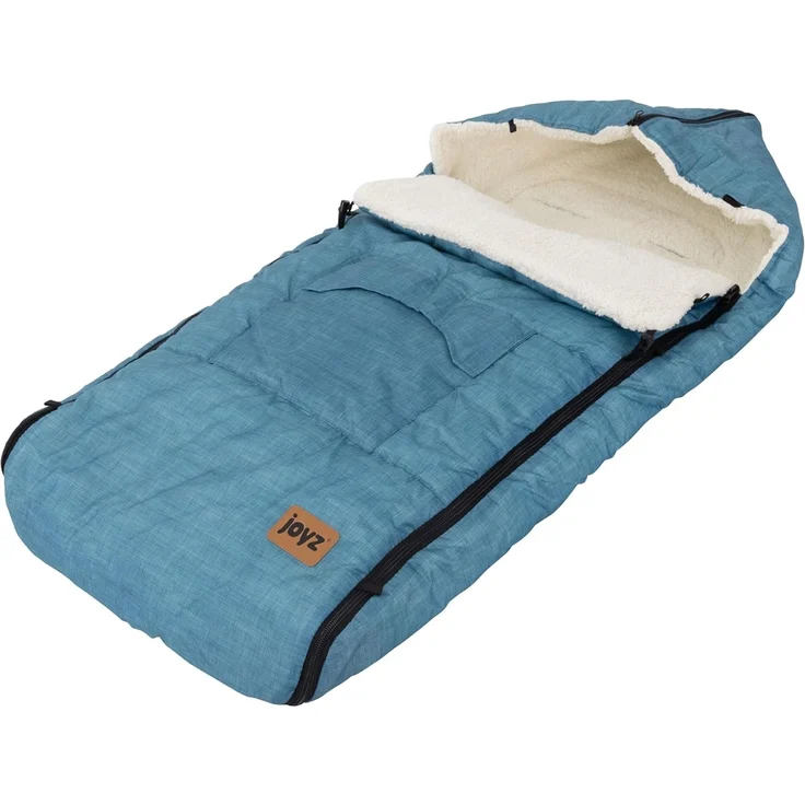 Joyz Fußsack Babyfußsack aus Fleece mit Reißverschluss Winterfußsack, Babyschlafsack Blau bei 40°C waschbar 94x48x10cm inkl. Tasche