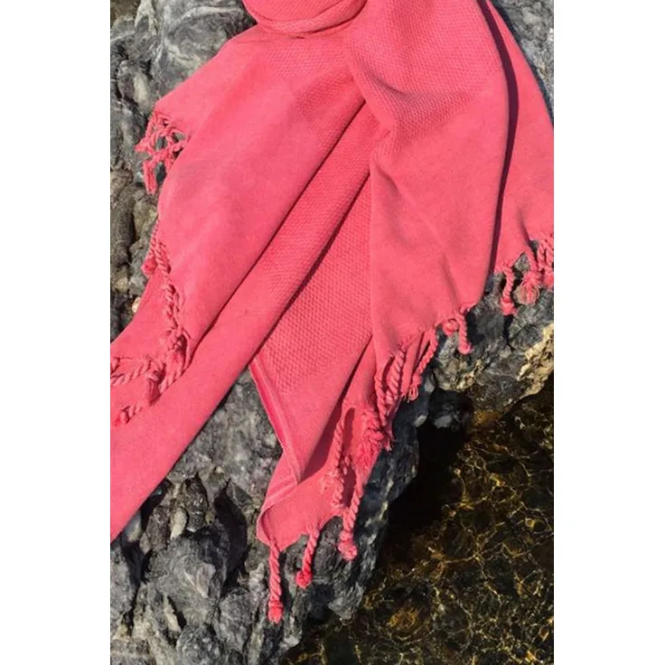 Mijolnir 'Taslanmis - Pink' Fouta (Strandtuch), Rosa, 90 x 175 cm