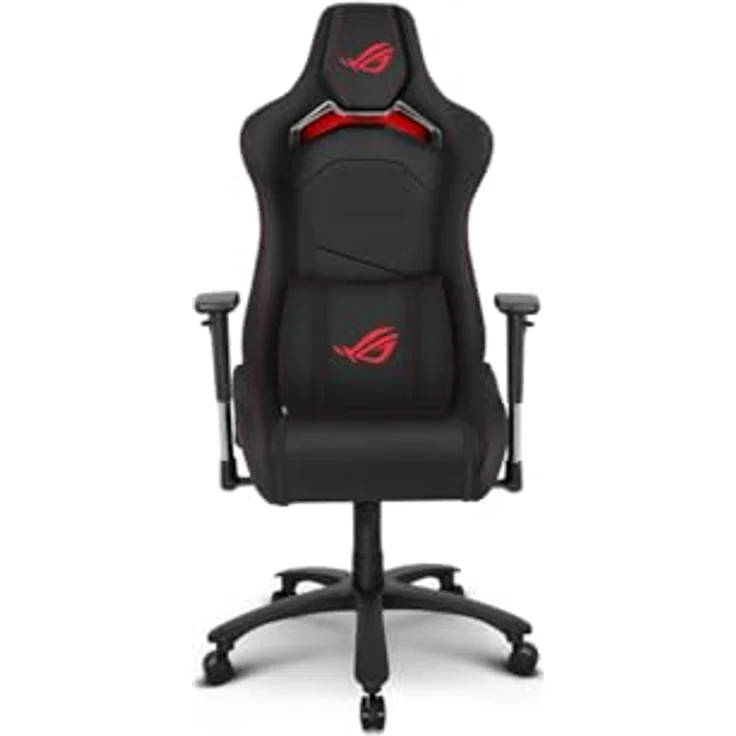 ASUS ROG Chariot X Gaming-Stuhl (Aura RGB Beleuchtung, 4D-Armlehnen, Memory-Foam, Premium-PU-Leder, One-Touch-Controller) in schwarz – Bild 2