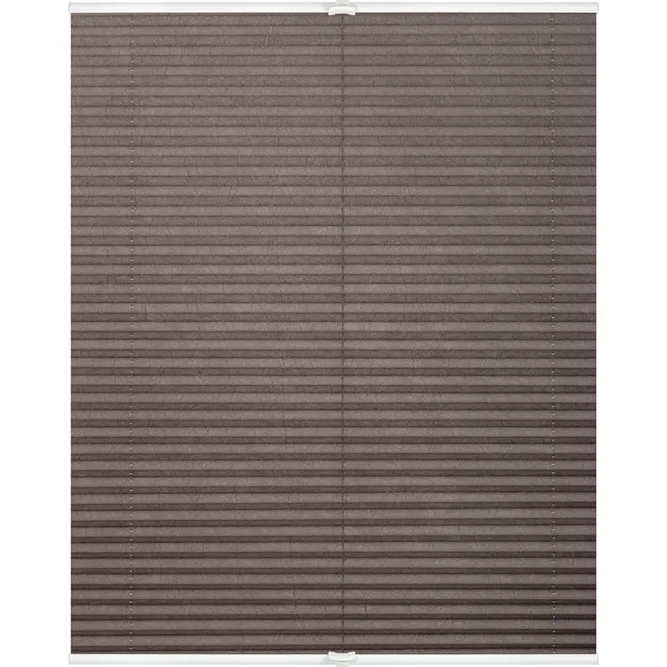 Lichtblick Plissee Nizza Taupe Tageslicht; einfache Installation mit Klemmträgern; verspannt, 210,0 cm, 80,0 cm