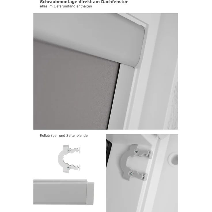 Lysel - Qualitätsdachfensterrollo abdunkelnd hellgrau Rollo geeignet für Velux Dachfenster MK06, 306, (B x H) 61.30cm x 99.50cm in grau/hellgrau – Bild 3
