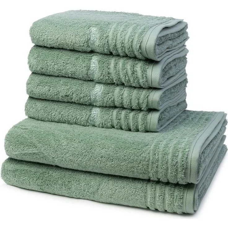 Vossen Vienna Style Supersoft 6 tlg. Frottier-Set - 4 X Handtuch (50 X 100cm), 2 X Duschtuch (67 X 140cm) - 620 g/m2 - Soft green – Bild 1