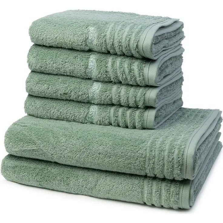 Vossen Vienna Style Supersoft 6 tlg. Frottier-Set - 4 X Handtuch (50 X 100cm), 2 X Duschtuch (67 X 140cm) - 620 g/m2 - Soft green