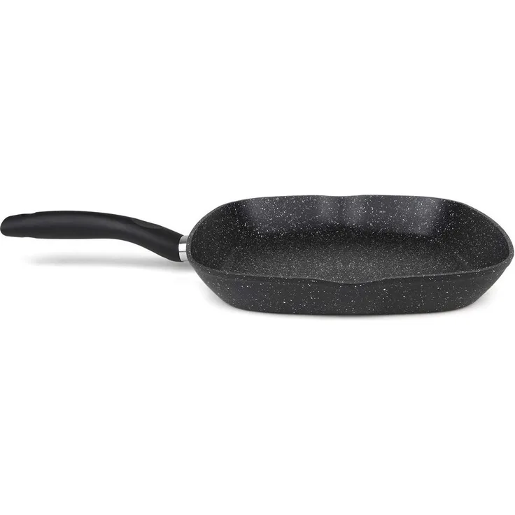 Orbegozo RUF 3528 Grill, Aluminium, Marmor-Beschichtung, 28 cm Durchmesser, für alle Herdarten geeignet