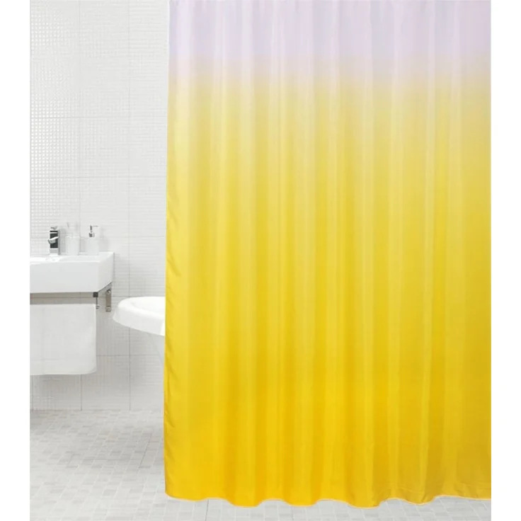 Sanilo Duschvorhang Magic Gelb 180 x 200 cm, 100% wasserdicht, Anti-Schimmel-Effekt, hochwertige Qualität – Bild 2