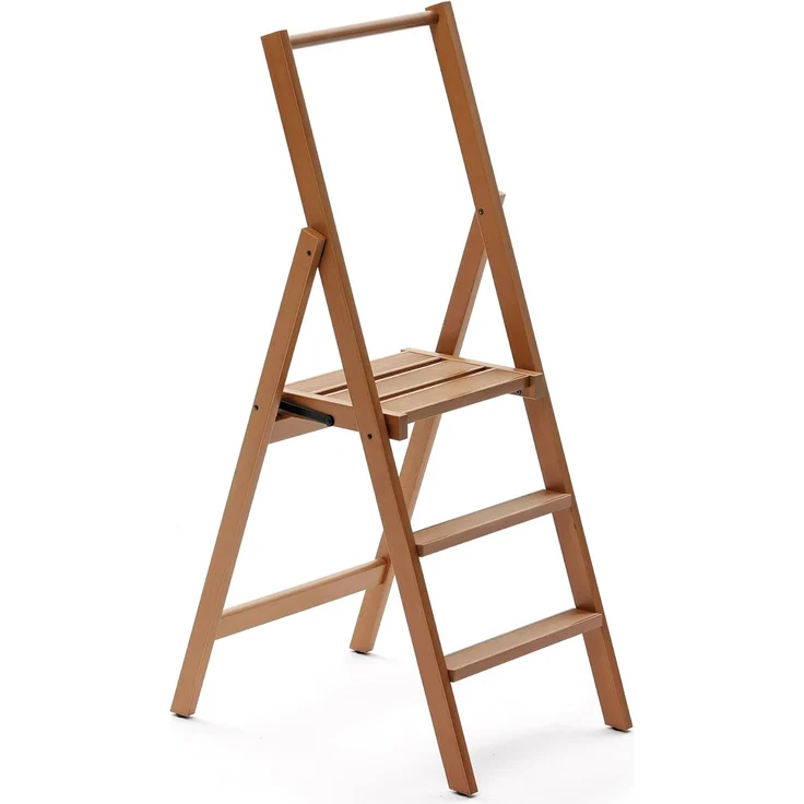 Arredamenti Italia 3-Stufen Leiter Kimora, Holz - zusammenklappbar - 3 Stufen -Farbe: Kirsche Holz AR-It il Cuore del Legno“ – Bild 1