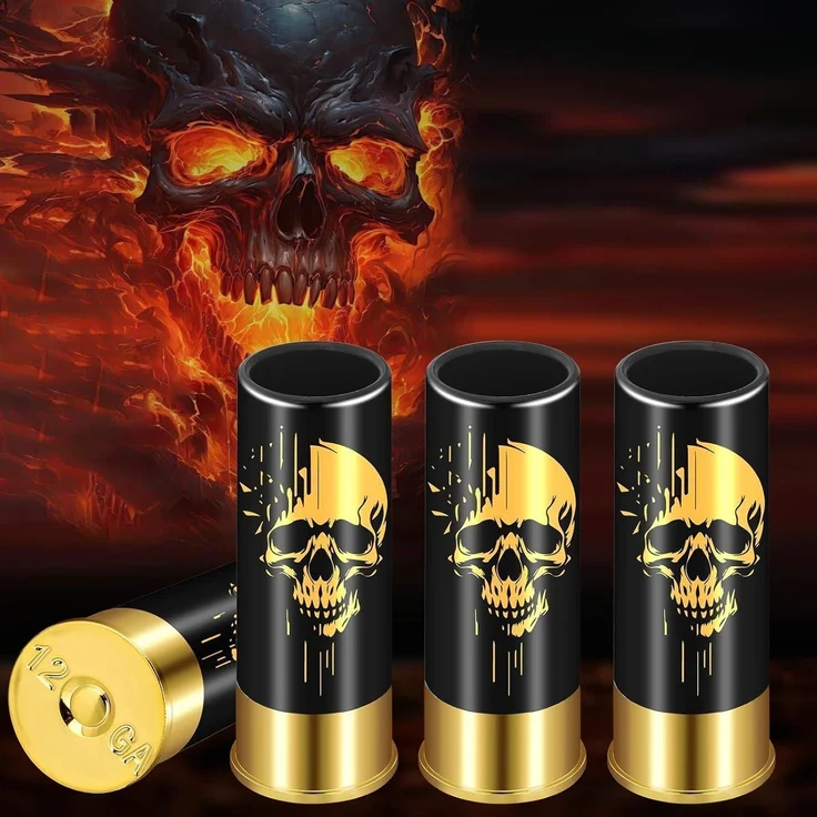 Totenkopf Schnapsgläser Kunststoff Geschenkbox Gothic Hochzeit Party 12 GA – Bild 9