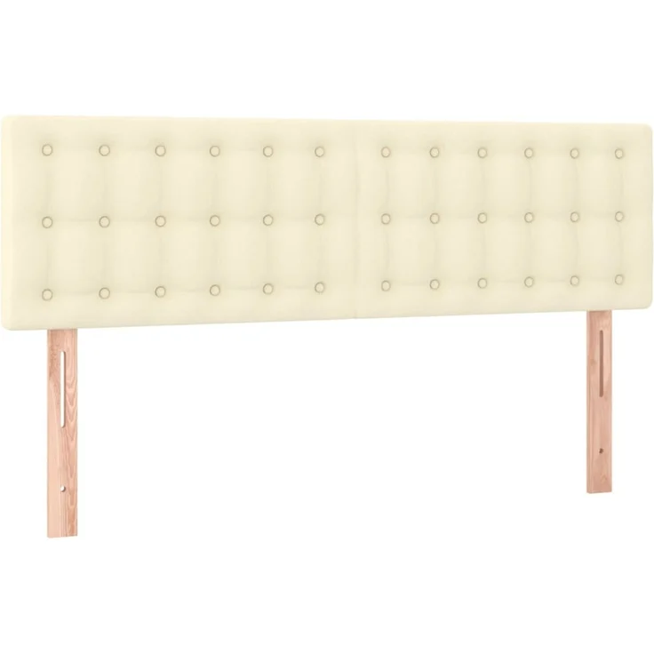 vidaXL Boxspringbett mit Matratze Creme 140x190 cm Kunstleder 3141121 – Bild 6