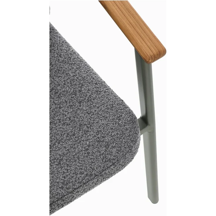 4er-Set Gartenstuhl Adilona - Aluminium Grün, Olefin-Stoff Anthrazit, mit Armlehnen – Bild 10