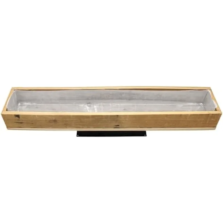 Spetebo Blumenkasten Holz Pflanzkasten natur mir Folie 70 x 13 cm (Anzahl, 1 St, Stück), direkt bepflanzbar