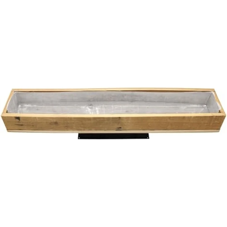 Spetebo Blumenkasten Holz Pflanzkasten natur mir Folie 70 x 13 cm (Anzahl, 1 St, Stück), direkt bepflanzbar – Bild 1