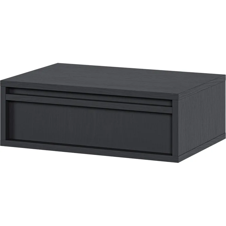 Selsey 'Evo' Nachtkonsole mit Schublade, schwarz, ca. 17 x 50 x 34 cm