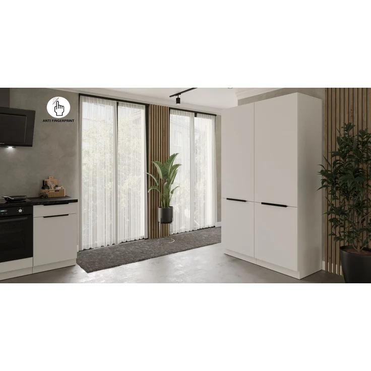 Winkelküche ARIA K-WH ECKE 1 - 215 x 220 + 120 cm Anti Fingerprint Küchenzeile Küchenblock Singleküche Einbauküche Küche Eckküche – Bild 4