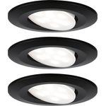Paulmann No. 99991 Einbauleuchte LED Calla IP65 rund 3er-Set 4000K schwarz