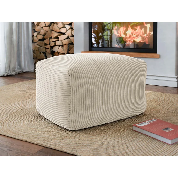 Mirjan24 'Ewkad Cord' Sitzsack für Indoor, Beige, 60 x 70 x 40 cm, Textil – Bild 2