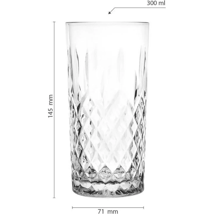KONZEPT Gläser-Set Trinkgläser Set Wassergläser 6/12er Set für Cocktails, Softdrinks, 6-tlg, Glas-Set, 300 ml – Bild 3