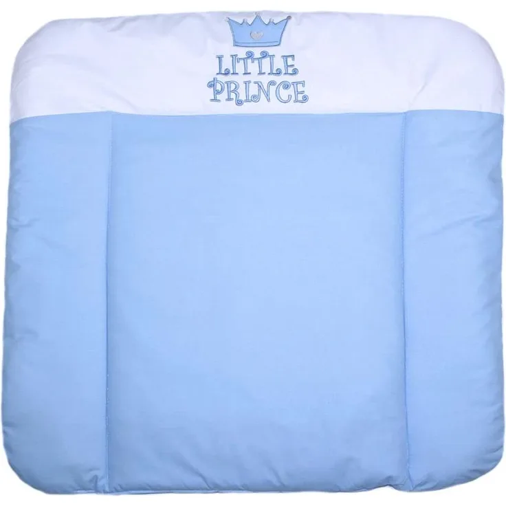 Wickelauflage mit Applikation - Prince Blau - Wickeltischauflage Baby Auflage (70x50 cm)