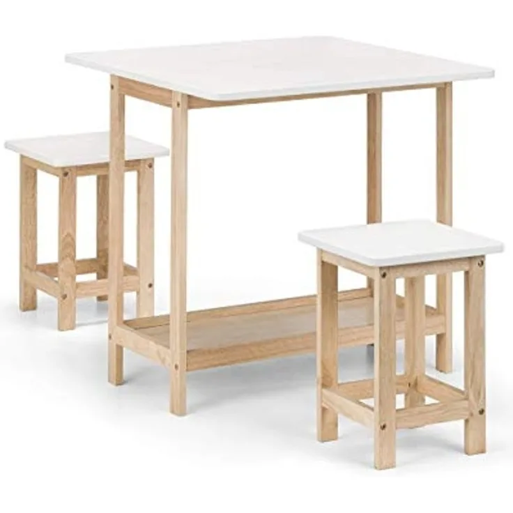 Das Julian Bowen Bar-Set Bergen in Weiß und Natur sind elegante und praktische Barmöbel für moderne Wohnungen