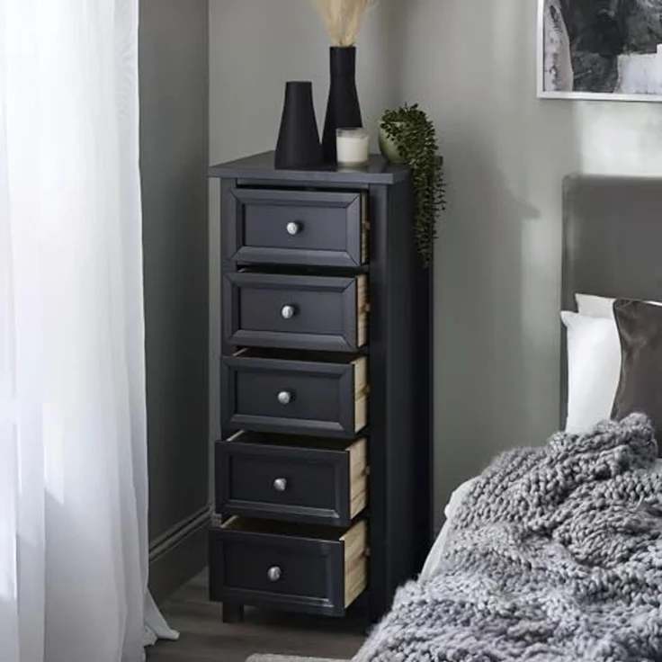 Julian Bowen Maine Kommode mit 5 Schubladen, Anthrazit, Holzwerkstoff, Einheitsgröße – Bild 7