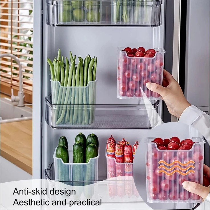 FELIXLEO Küchenorganizer-Set Kühlschrank Organizer Set 6pcs Door Aufbewahrungsbox Küche – Bild 3