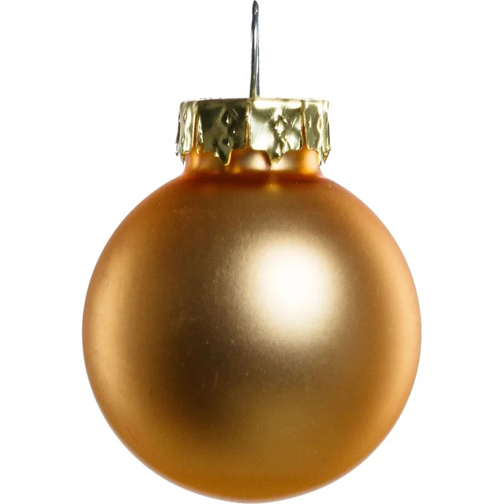 TrendLine Christbaumkugeln 20 Kugeln Ø 6 cm Glas Gold Weihnachtskugeln – Bild 2