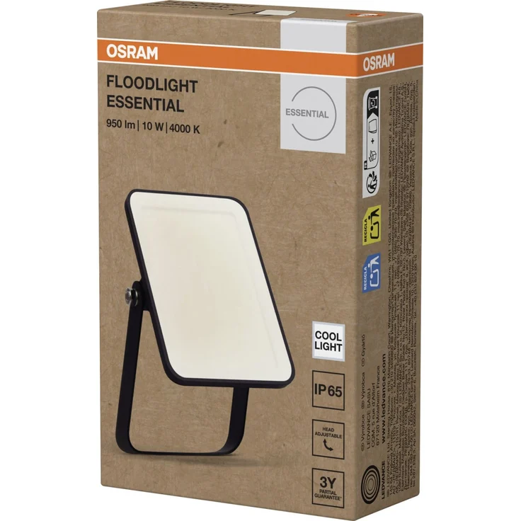 Osram LED-Außenleuchte Floodlight Essential 13,2 cm neutralweiß schwarz – Bild 4