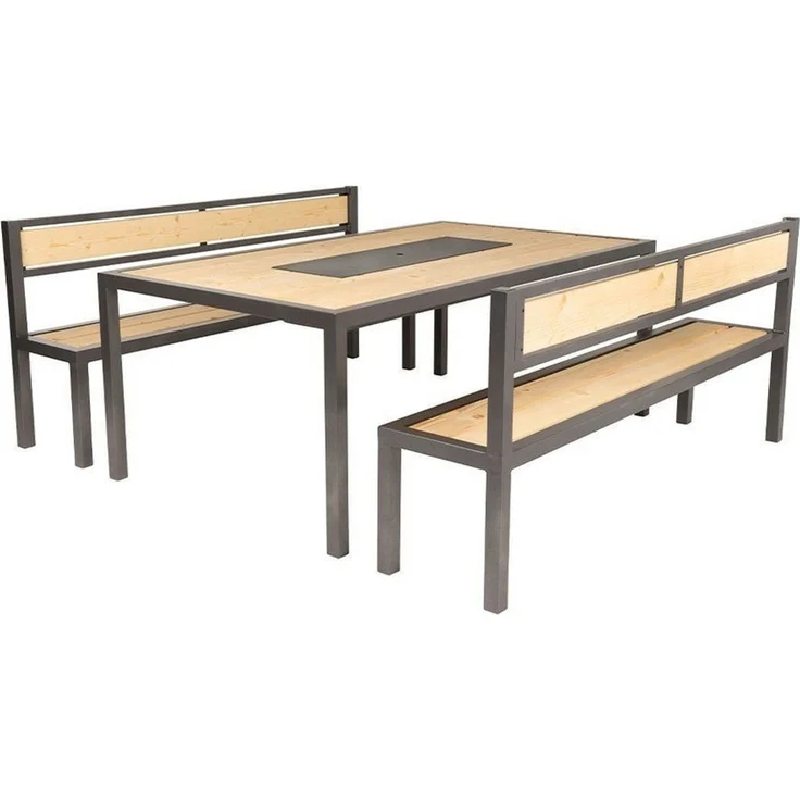 HOME DELUXE Sitzgarnitur aus Lärche NAXOS - 200 x 43 cm Made in Germany – Bild 5