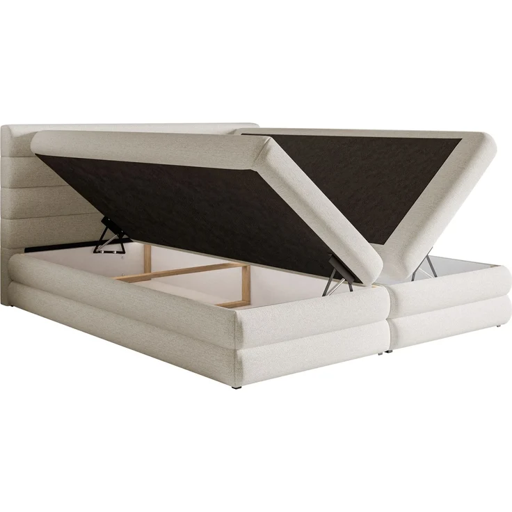 Selsey 'Alegre' Boxspringbett mit Bettkasten, hellbeige , 180x200 cm – Bild 4