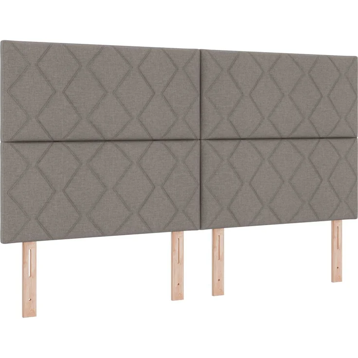 vidaXL LED Boxspringbett mit Matratze Taupe 160 x 200 cm Stoff 3455651 – Bild 5
