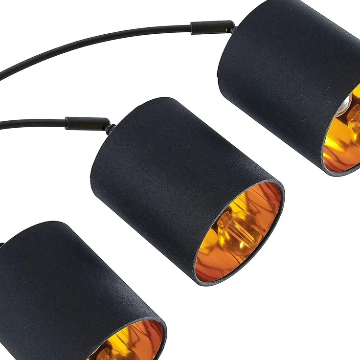 Lindby Stehlampe Abiram, LED, Metall, Schwarz IP20, 5x8 W LED – Bild 7