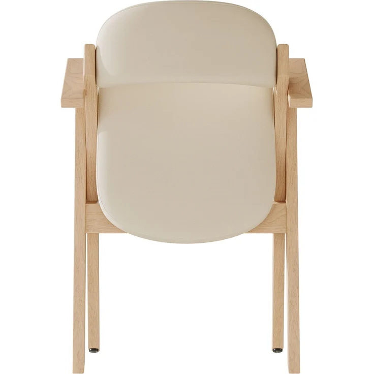 4 klappbare Esszimmerstühle, Esszimmerstühle aus Massivholz, bequem und atmungsaktiv, faltbar und verstaubar, geeignet für Esszimmer, Wohnzimmer, Café, moderner Stil, Leinen, Beige--Beige--63.5x66.5x76cm--YOUDENOVA – Bild 9