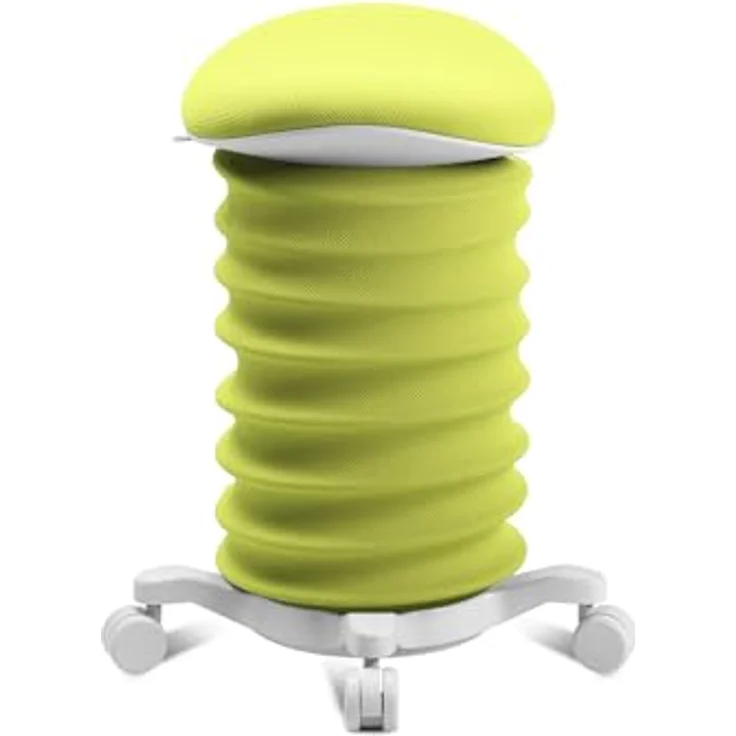 TOPSTAR Sitness 4D mit Rollen - AGR-Zertifiziert Dynamischer Sitzhocker Papyrus - apfelgrün Stoff HI4, ergonomischer Bürohocker - höhenverstellbar - stärkt den Rücken - entlastet die Bandscheiben – Bild 3