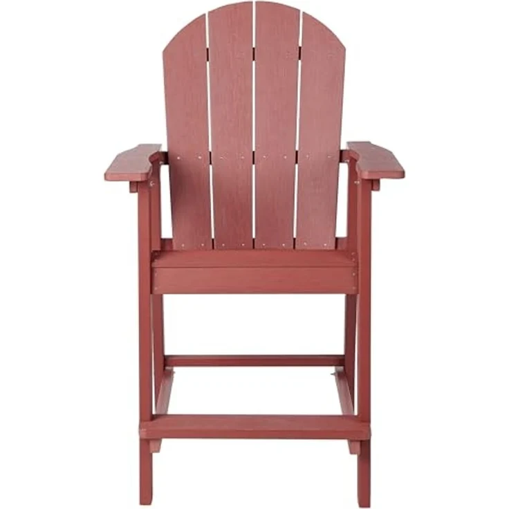 Garten-Barstuhl ADIRONDACK Kunststoff Rot – Bild 4