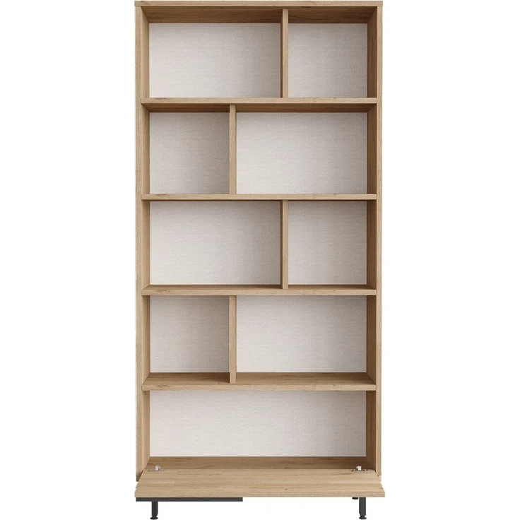 Calicosy Bibliothek mit 1 geschlossenem Fach Dekor Walnussholz L83,9 cm - Dunkles Holz – Bild 1
