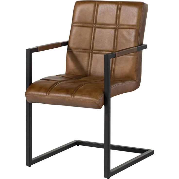 IRON LABEL Stuhl #24 51x62x79 braun Echtleder